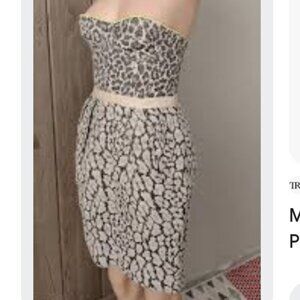 Mathew Williamson Leopard & Animal Print Corset Dress 'Original'  Small  Bodycon